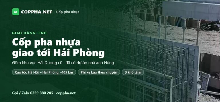 Cốp pha nhựa Hải Phòng – thẻ thông tin giao hàng của COPPHA.NET